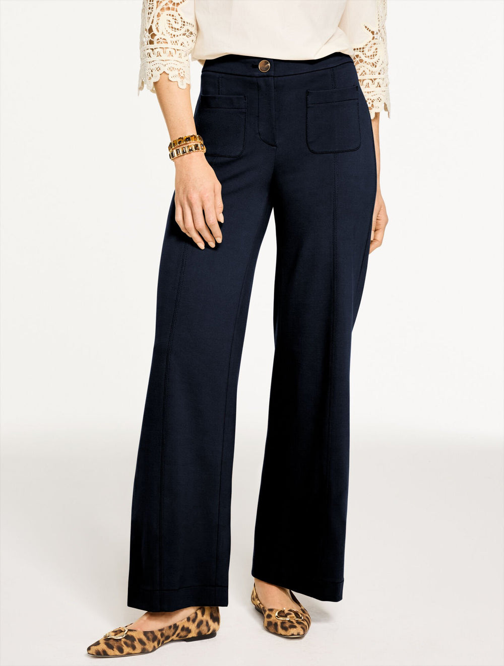WIDE LEG PONTE PANTS | Talbots discount