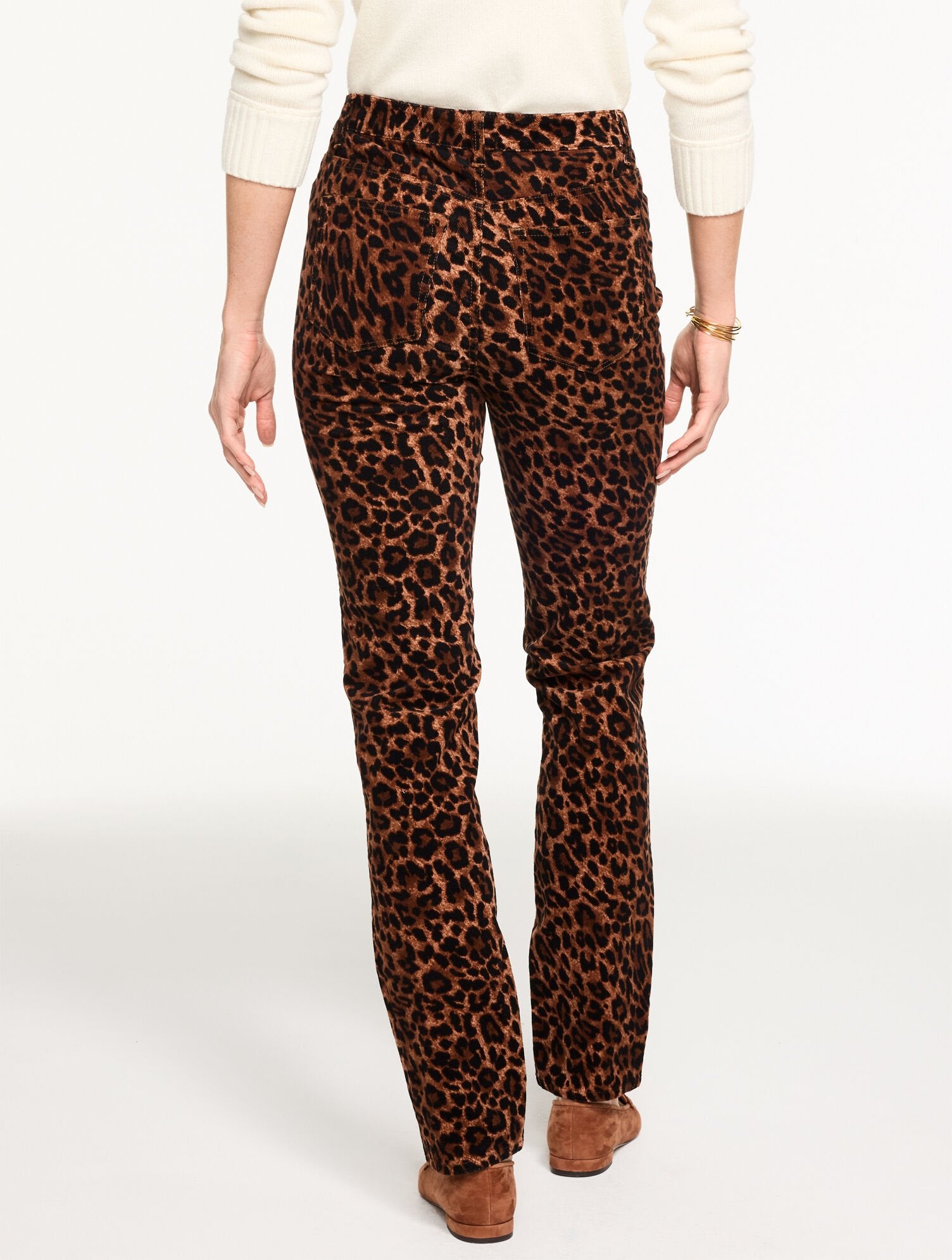 STRAIGHT LEG STRETCH CORDUROY PANTS - SPECTACULAR ANIMAL | Talbots outlet