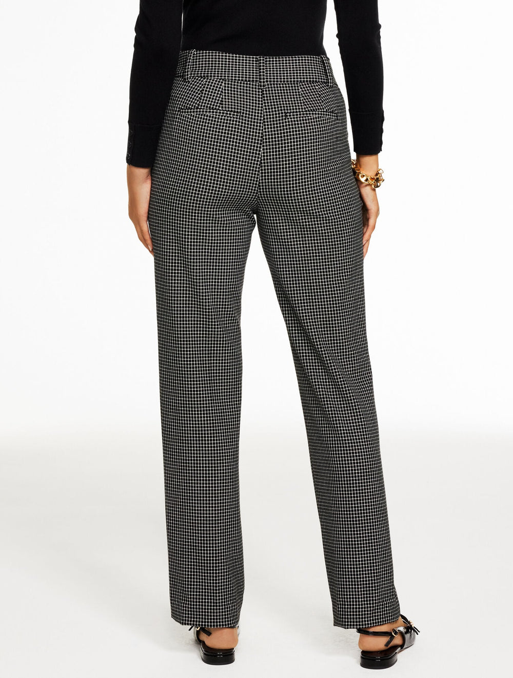 TALBOTS SOUTHAMPTON TAILORED STRETCH STRAIGHT LEG PANTS - CLASSIC WINDOWPANE | Talbots US