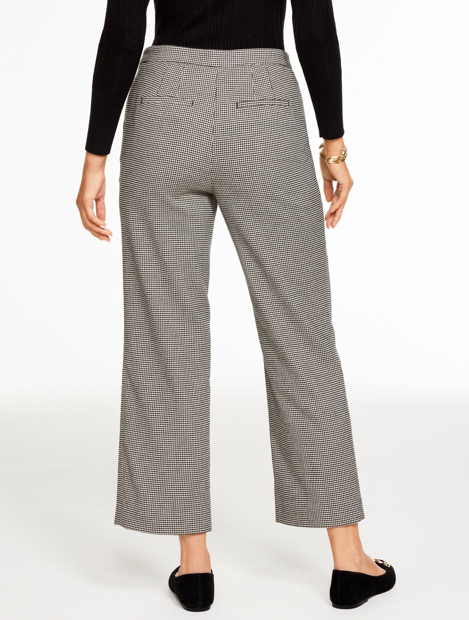 SLIM WIDE ANKLE PANTS - HARVEST HOUNDSTOOTH | Talbots online