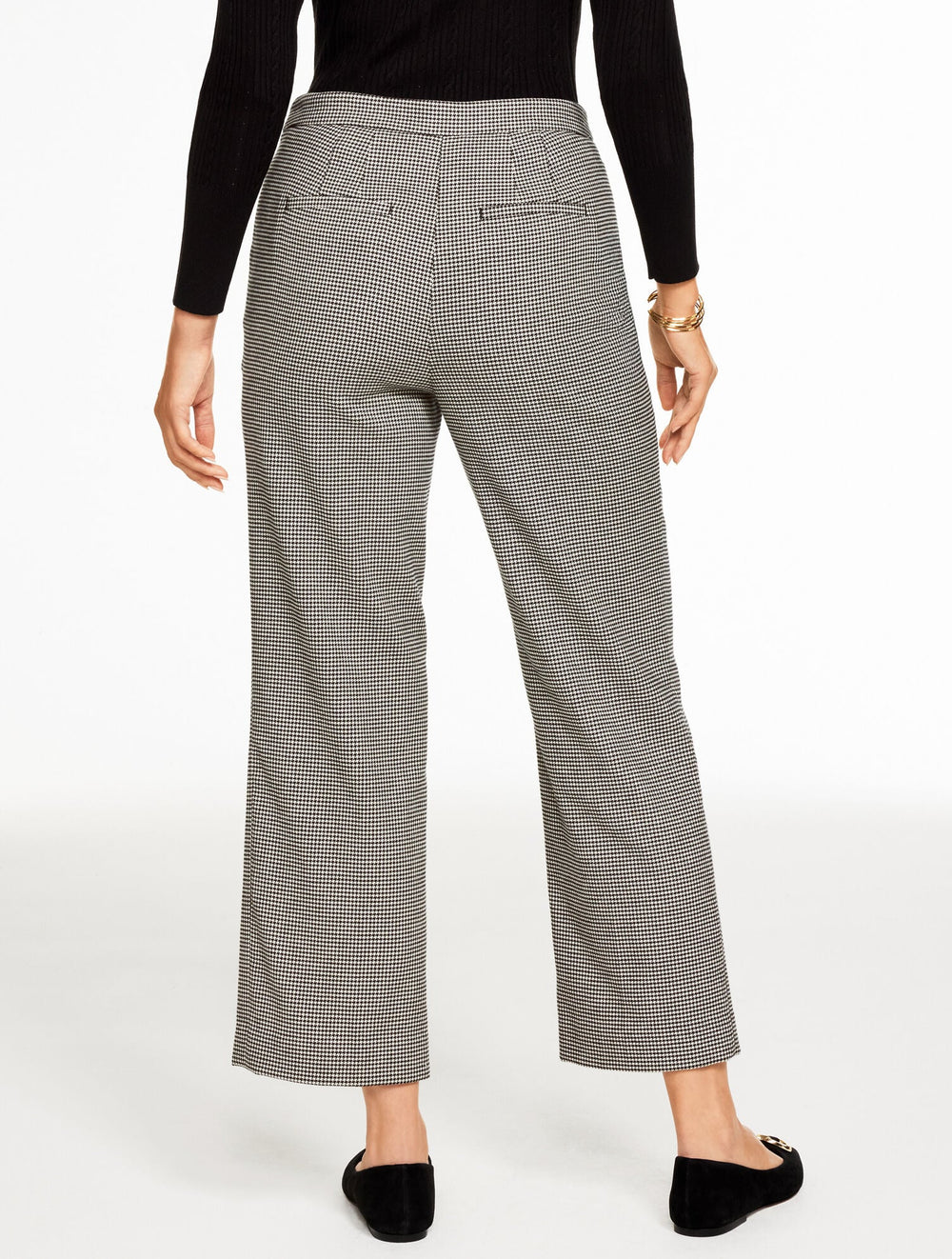 SLIM WIDE ANKLE PANTS - HARVEST HOUNDSTOOTH | Talbots online