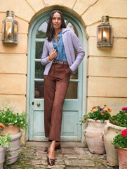 SLIM WIDE ANKLE FAUX SUEDE PANTS | Talbots for sale