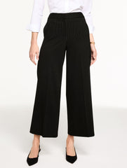 WIDE ANKLE PINSTRIPE PONTE PANTS | Talbots for sale