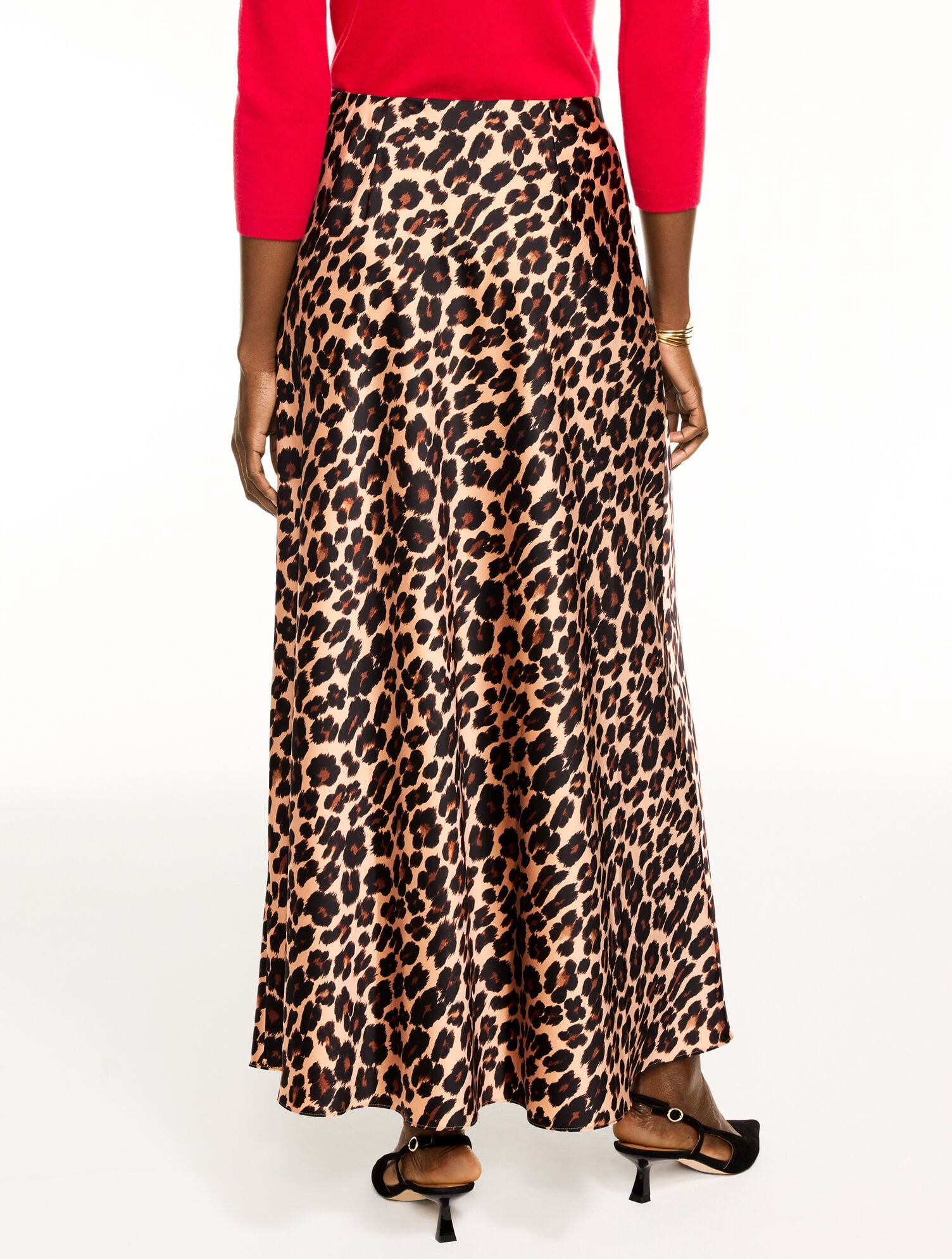 SATIN MAXI SKIRT - OPULENT OCELOT | Talbots discount