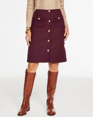 TWILL A-LINE SKIRT | Talbots near me