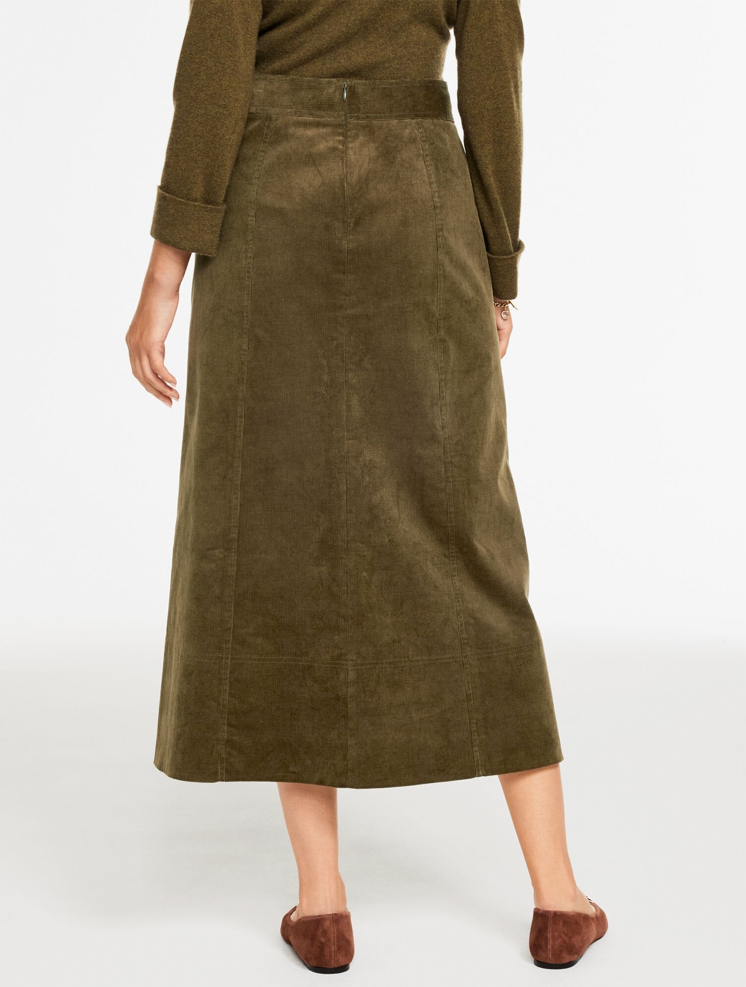 CORDUROY FIT & FLARE SKIRT | Talbots US