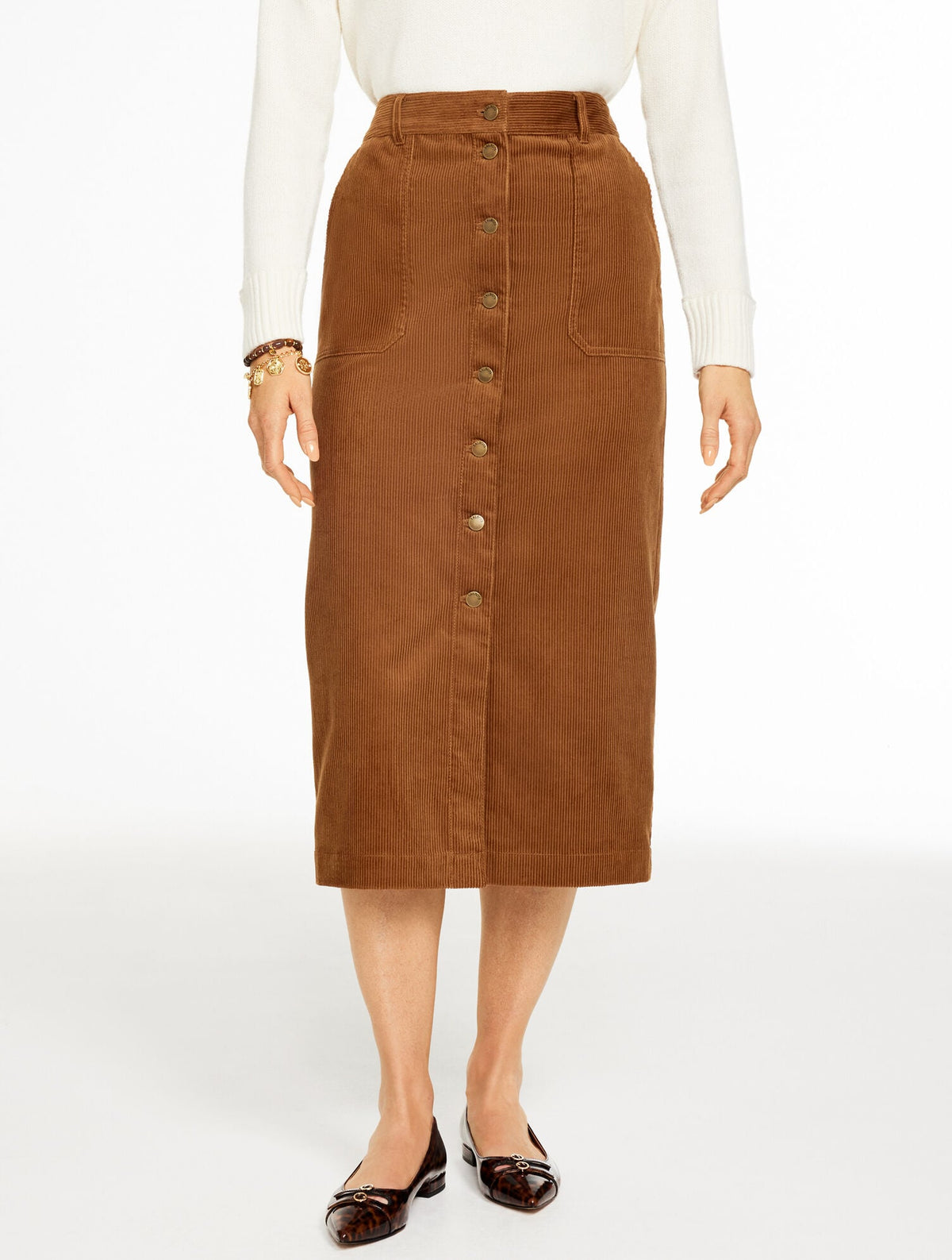 CORDUROY MIDI SKIRT | Talbots sale