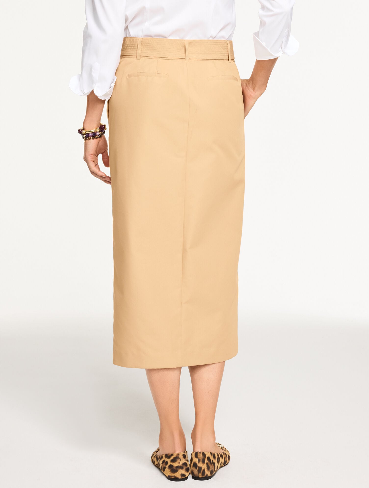SLEEK TWILL TROUSER SKIRT | Talbots online