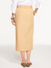 SLEEK TWILL TROUSER SKIRT | Talbots online