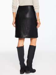 FAUX LEATHER A-LINE SKIRT | Talbots online