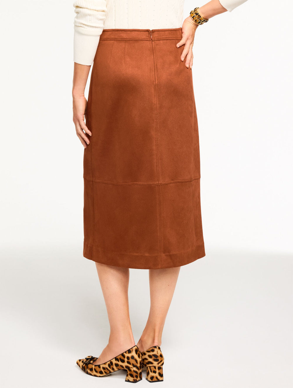 FAUX SUEDE MIDI SKIRT | Talbots for sale