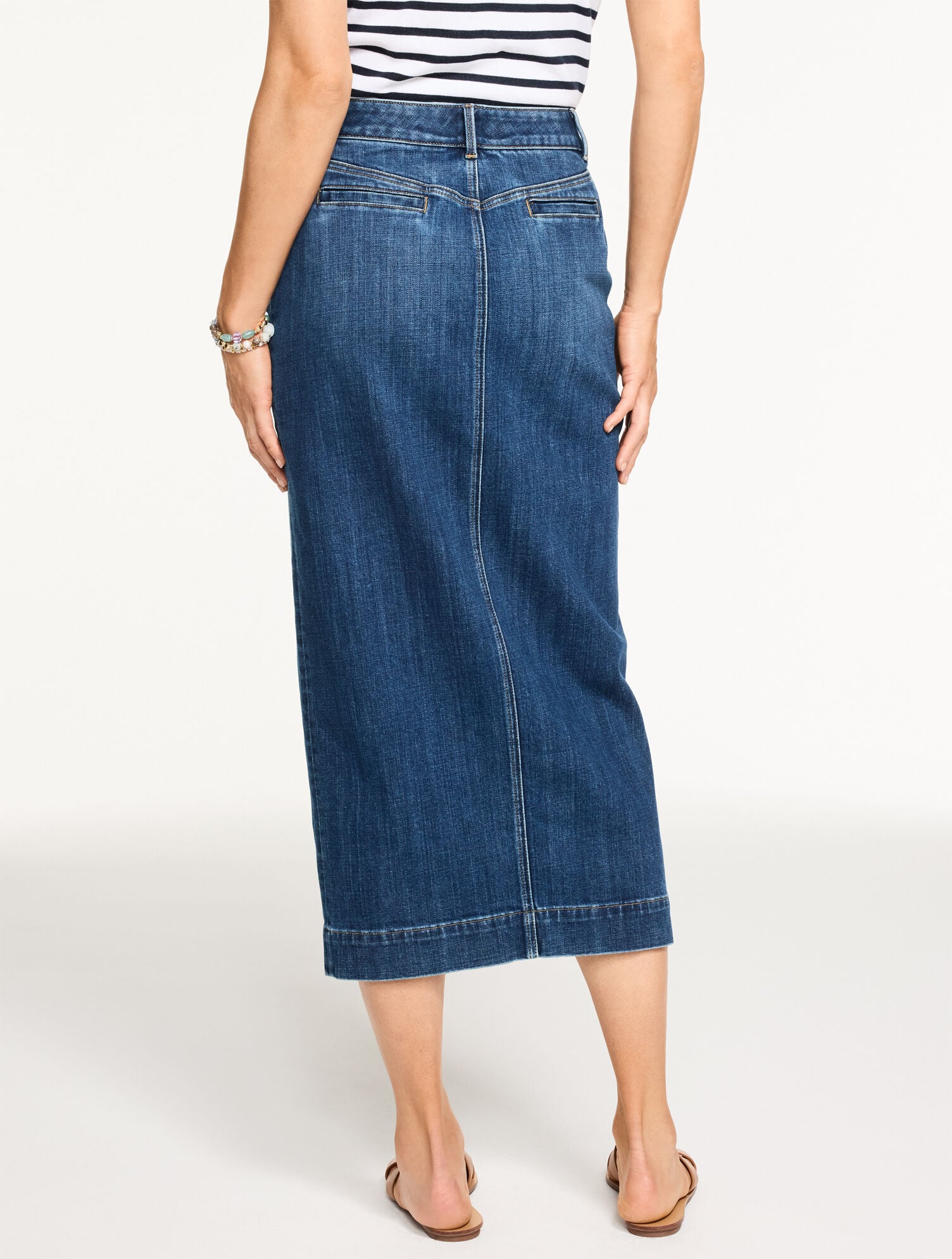 DENIM MIDI SKIRT - CORONADO WASH | Talbots sale