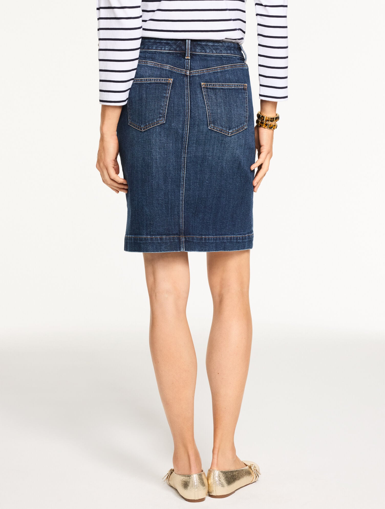 DENIM A-LINE SKIRT - ADELAIDE WASH | Talbots online