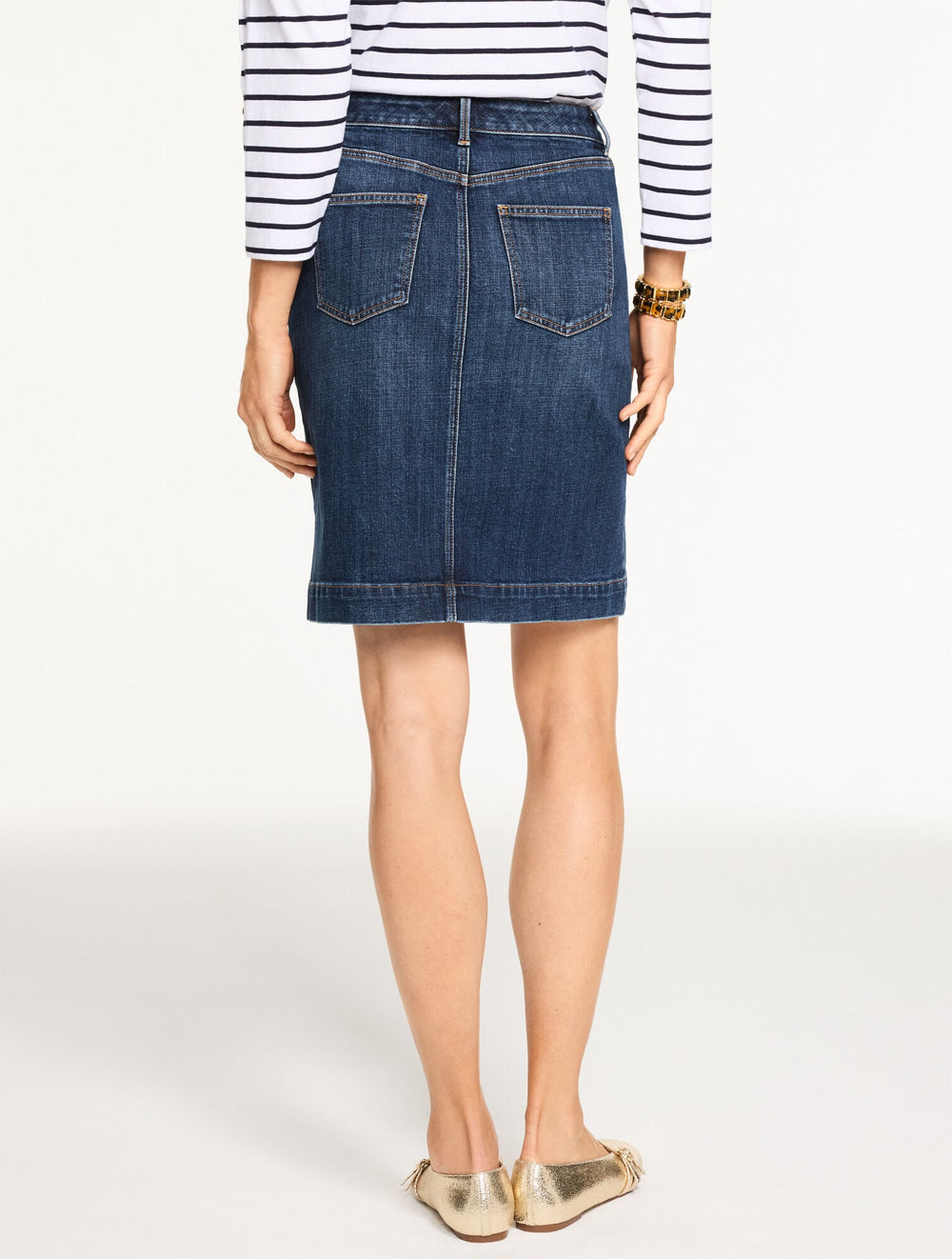 DENIM A-LINE SKIRT - ADELAIDE WASH | Talbots online