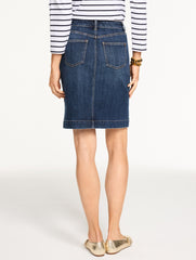 DENIM A-LINE SKIRT - ADELAIDE WASH | Talbots online