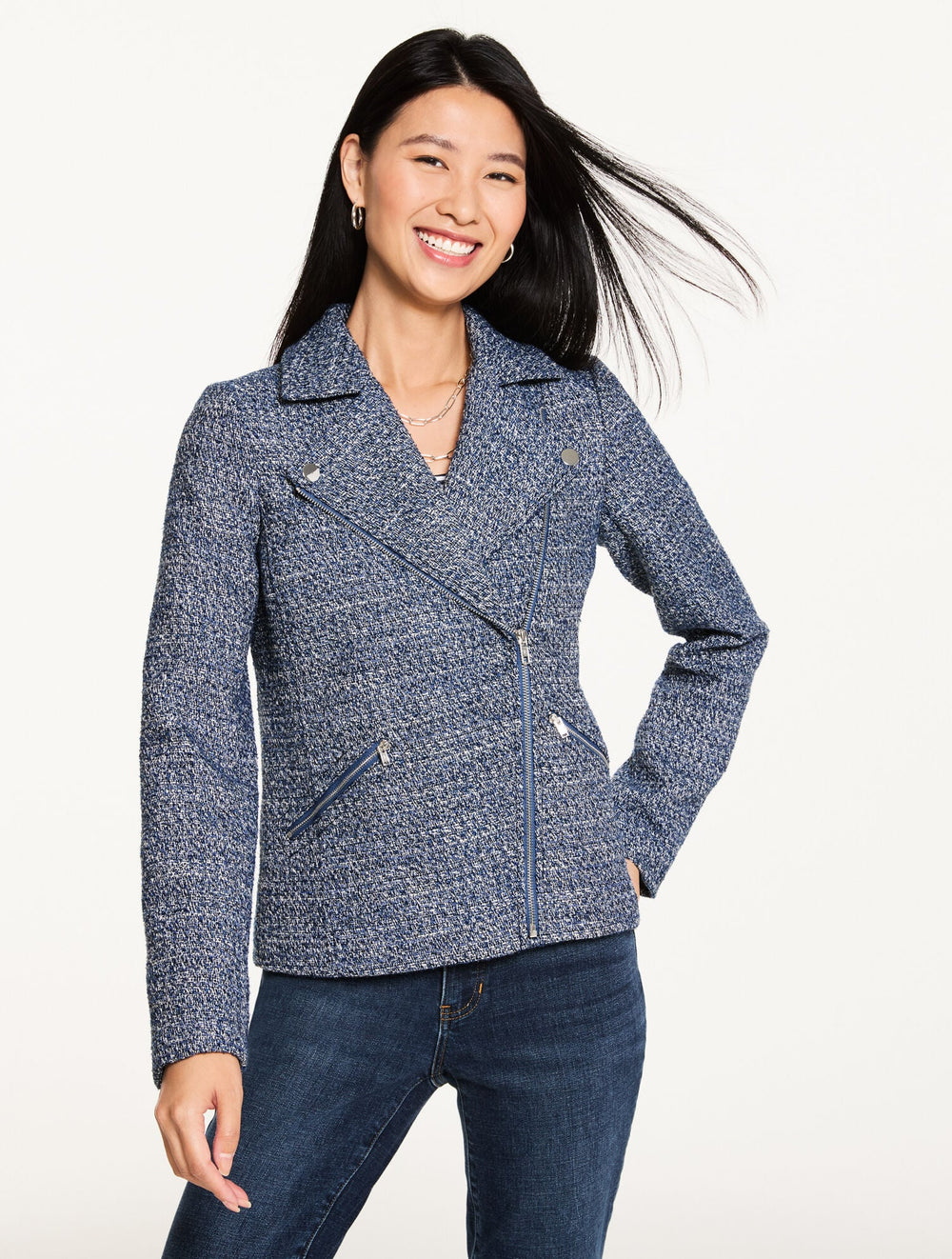 MISTY TWEED MOTO JACKET | Talbots sale