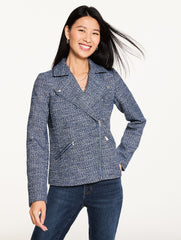 MISTY TWEED MOTO JACKET | Talbots sale