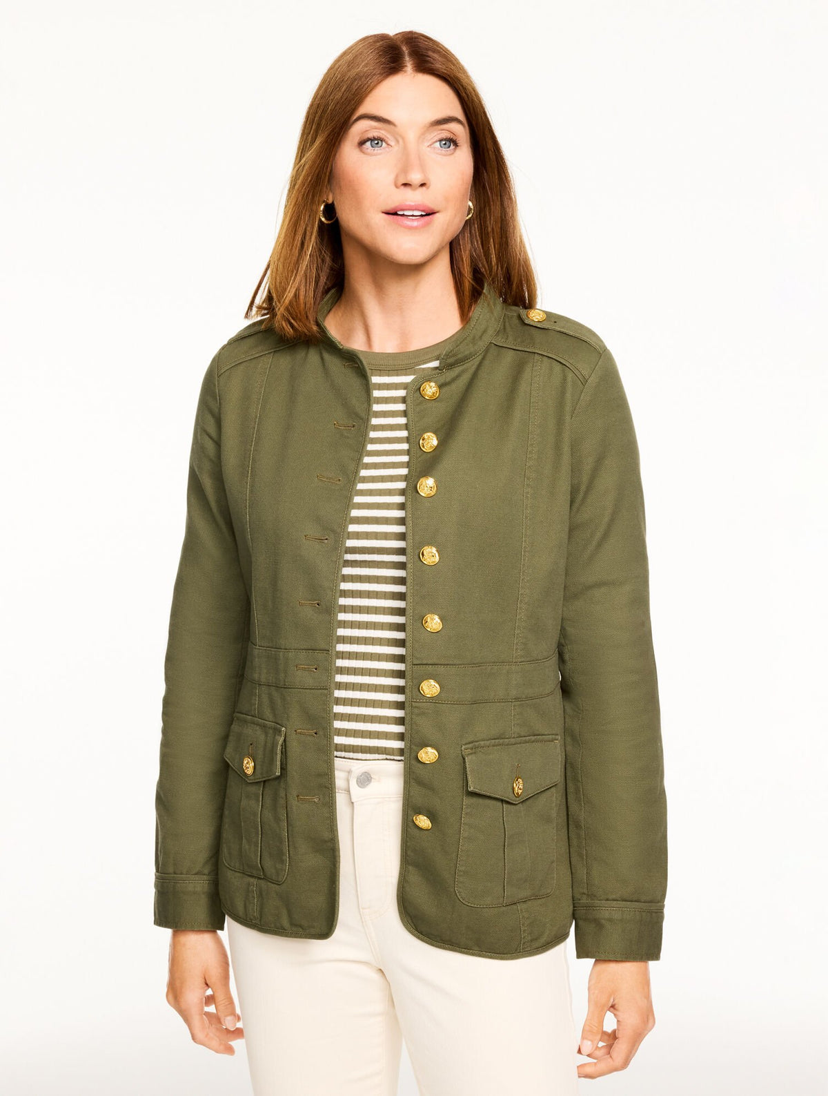 SLUB TWILL MILITARY JACKET | Talbots near me