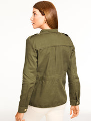 SLUB TWILL MILITARY JACKET | Talbots near me