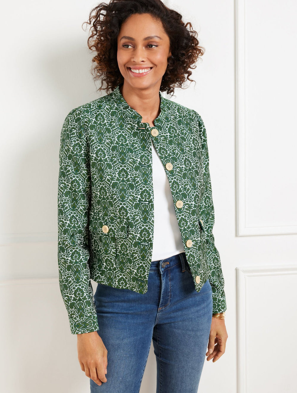 WOODLAND DAMASK JACKET | Talbots outlet