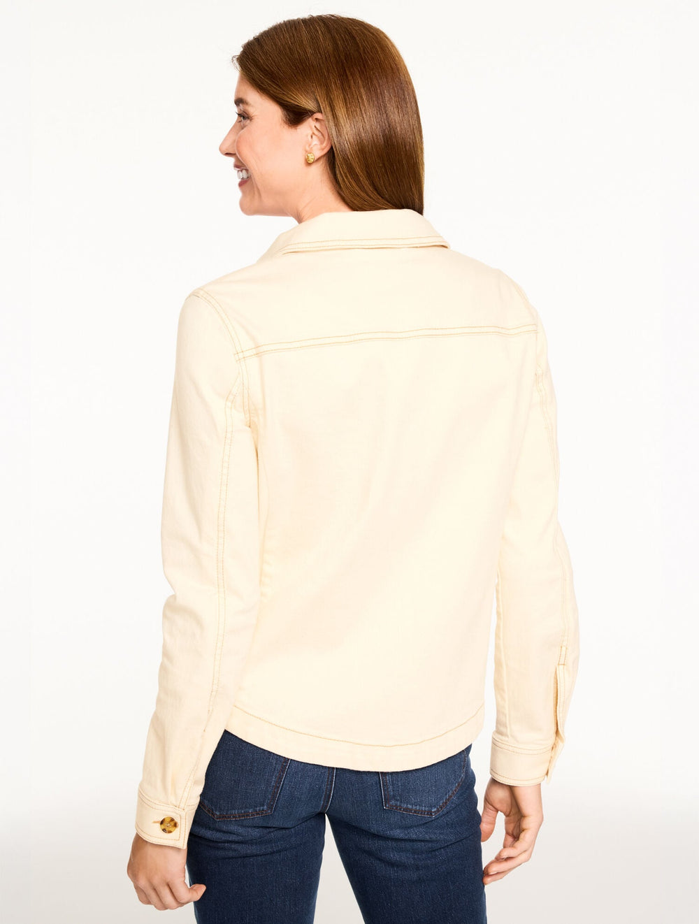 EMBROIDERED DENIM SHIRT JACKET | Talbots near me
