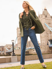 DOUBLE BREASTED TWILL BLAZER | Talbots US