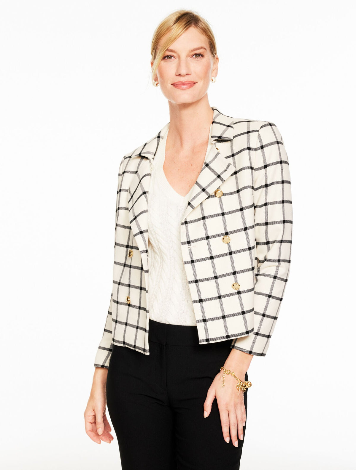 DOUBLE BREASTED JACKET - WINDOWPANE | Talbots near me
