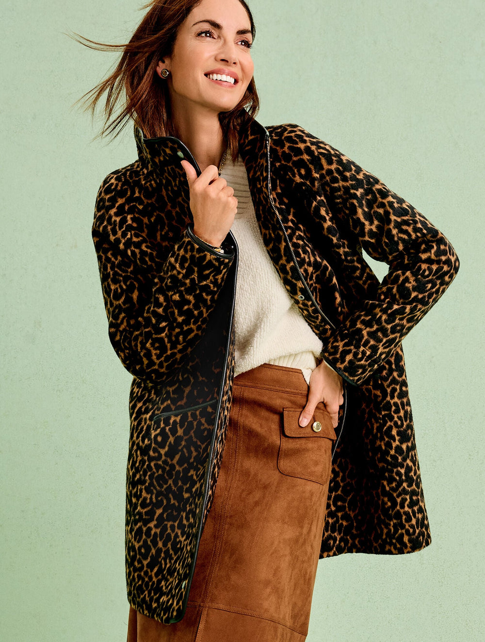 TONAL ANIMAL JACQUARD JACKET | Talbots on sale