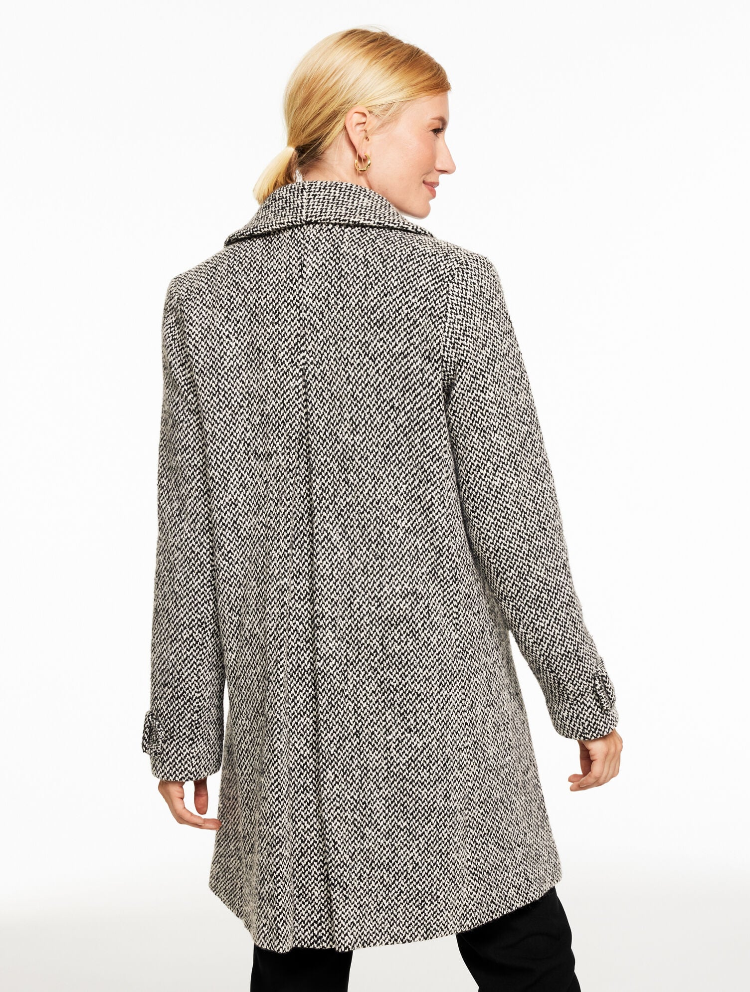 SHAWL COLLAR COAT - SNUG CHEVRON | Talbots for sale