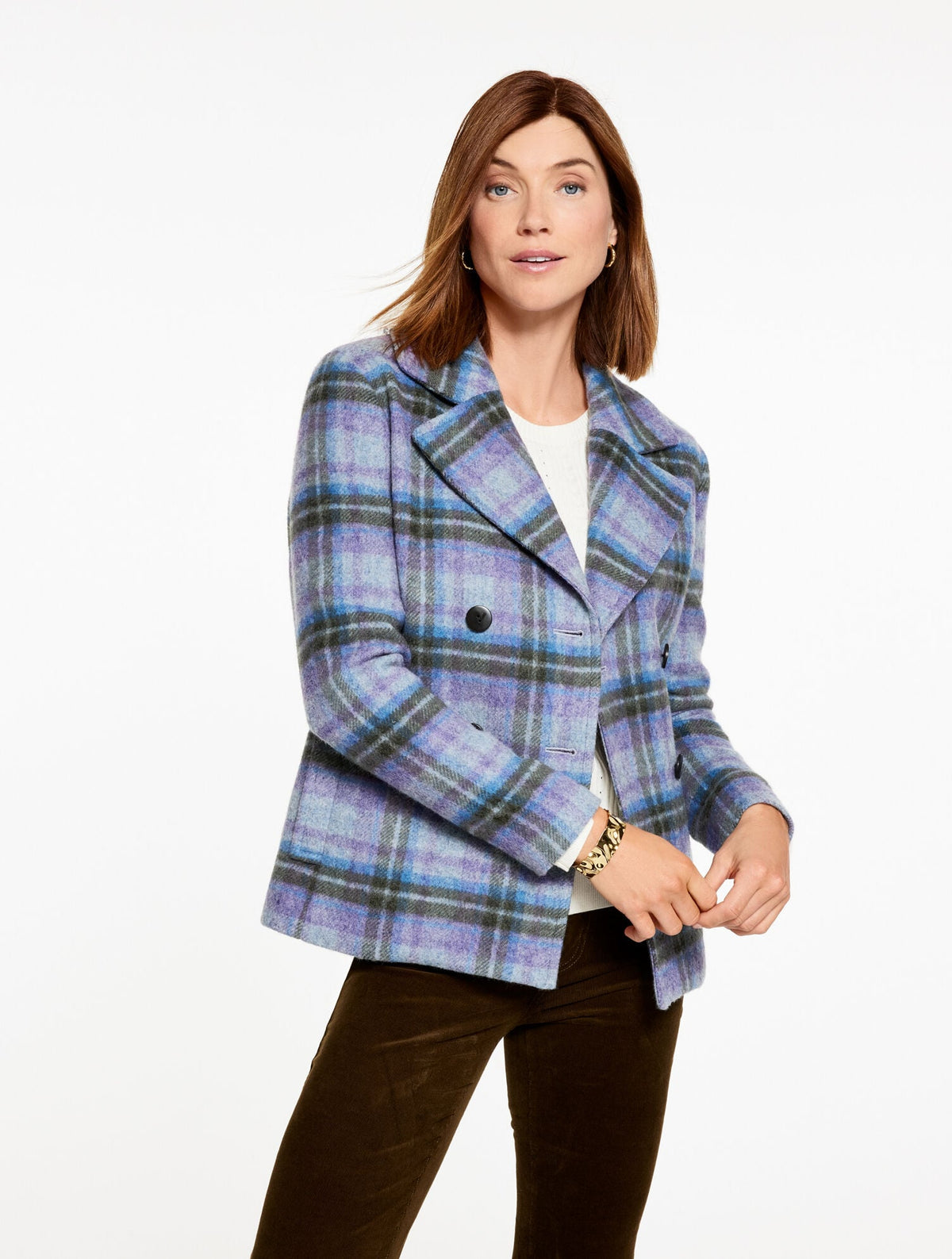 FESTIVAL PLUSH WOOL BLEND PEACOAT | Talbots near me