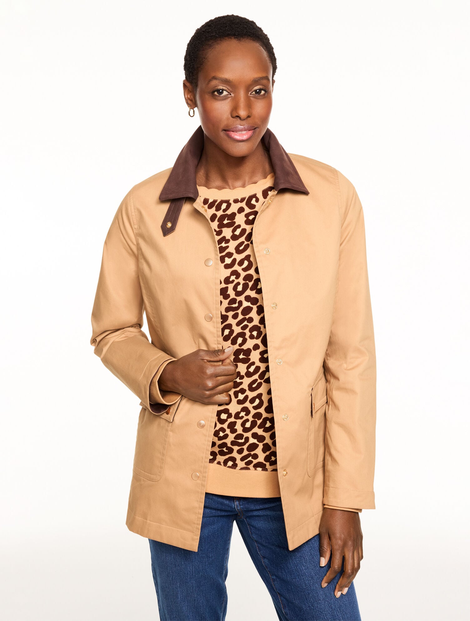 COATED COTTON BARN JACKET | Talbots discount