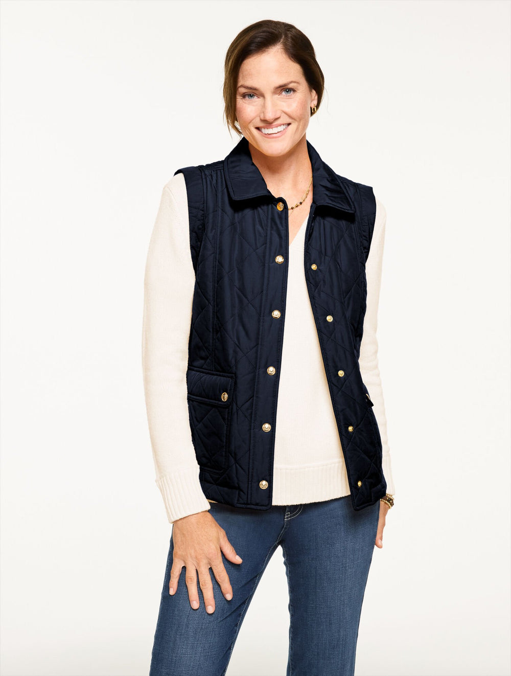 QUILTED BARN VEST | Talbots online