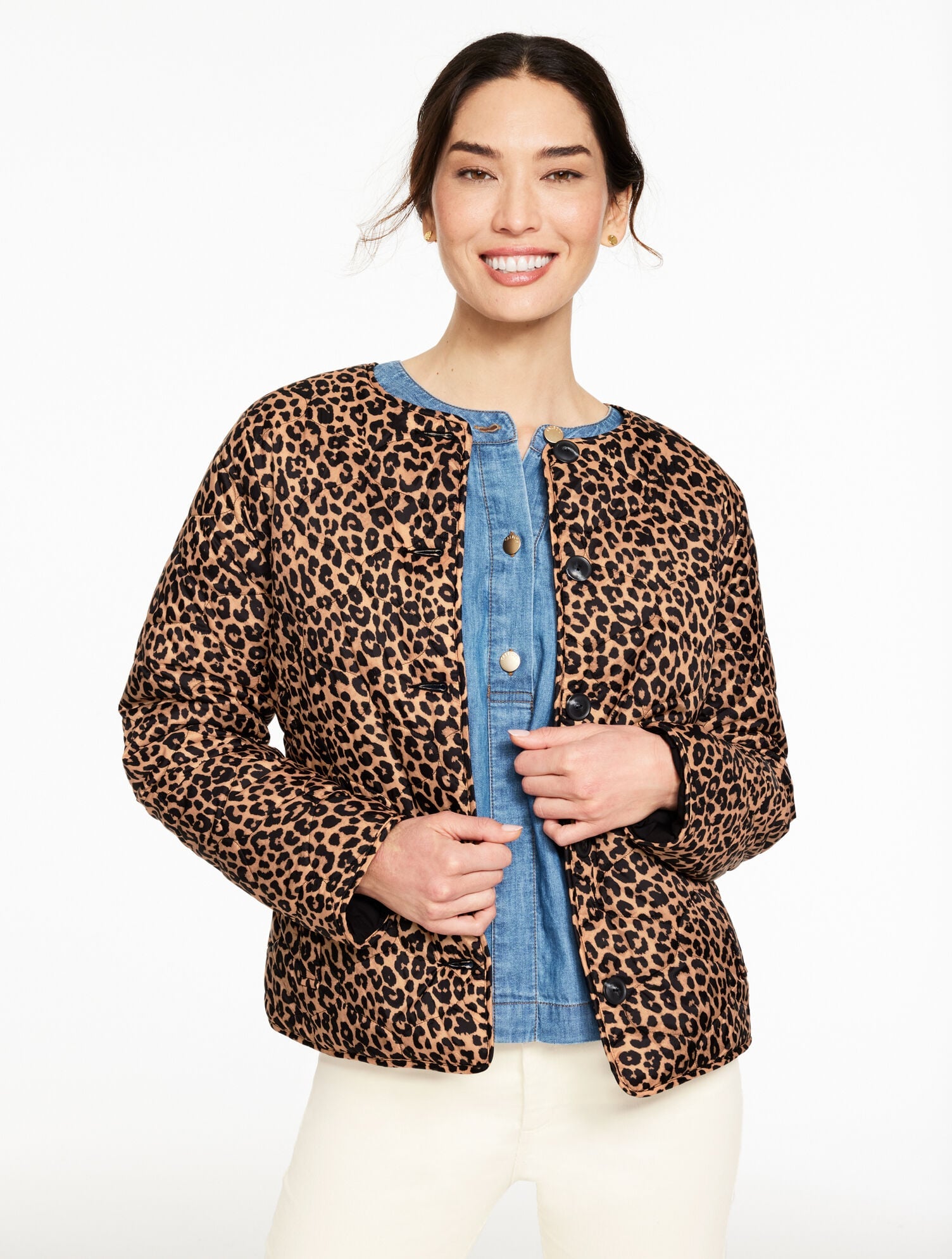 QUILTED REVERSIBLE JACKET - ALLOVER ANIMAL | Talbots online