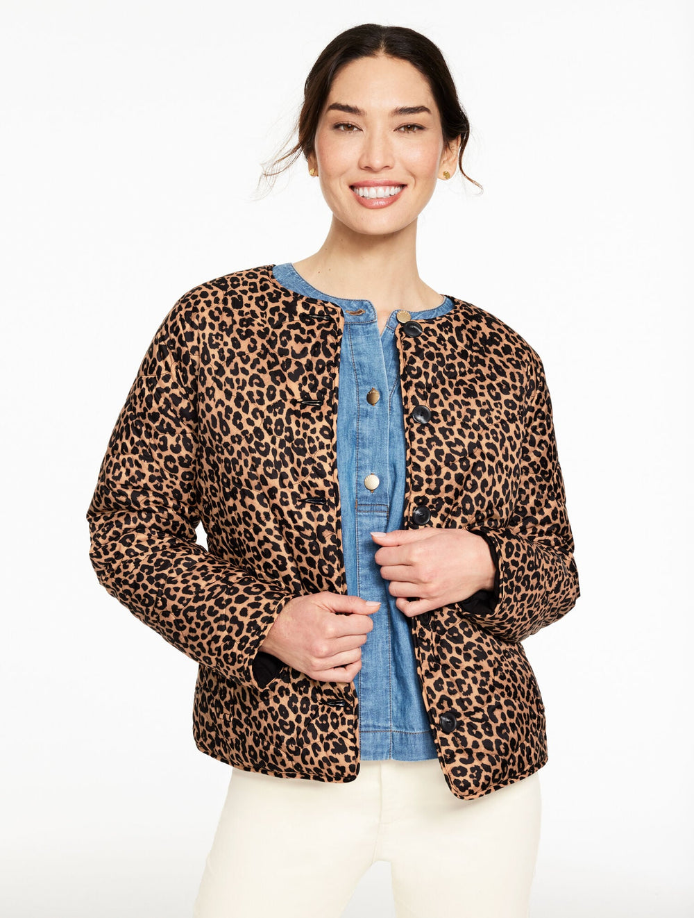 QUILTED REVERSIBLE JACKET - ALLOVER ANIMAL | Talbots online
