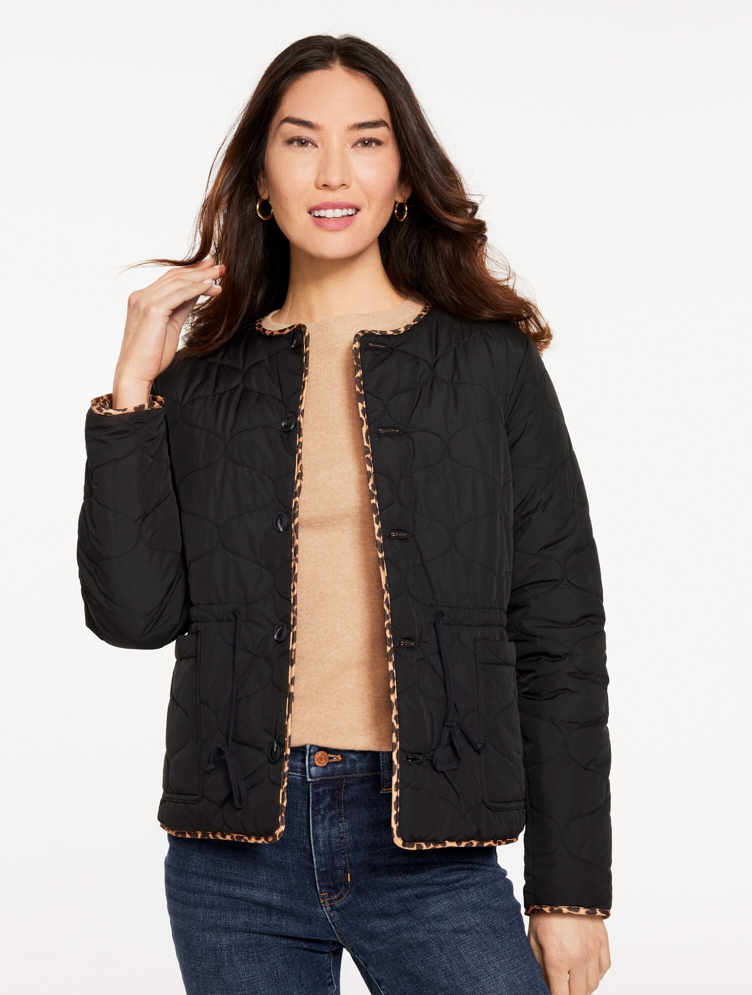 QUILTED REVERSIBLE JACKET - ALLOVER ANIMAL | Talbots online