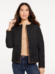 QUILTED REVERSIBLE JACKET - ALLOVER ANIMAL | Talbots online