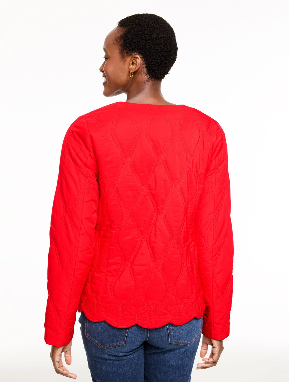 SCALLOP HEM QUILTED JACKET | Talbots discount
