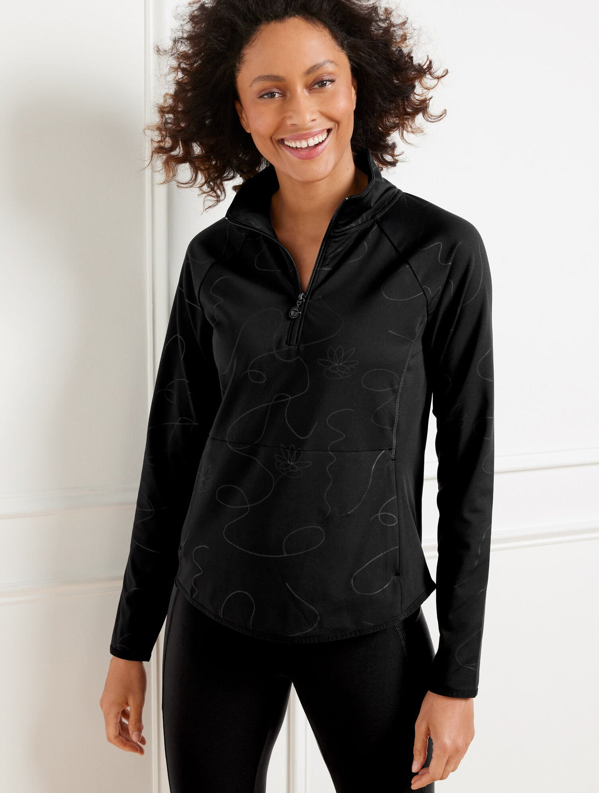 OUT & ABOUT HALF-ZIP PULLOVER - LINEAR FLORAL | Talbots for sale