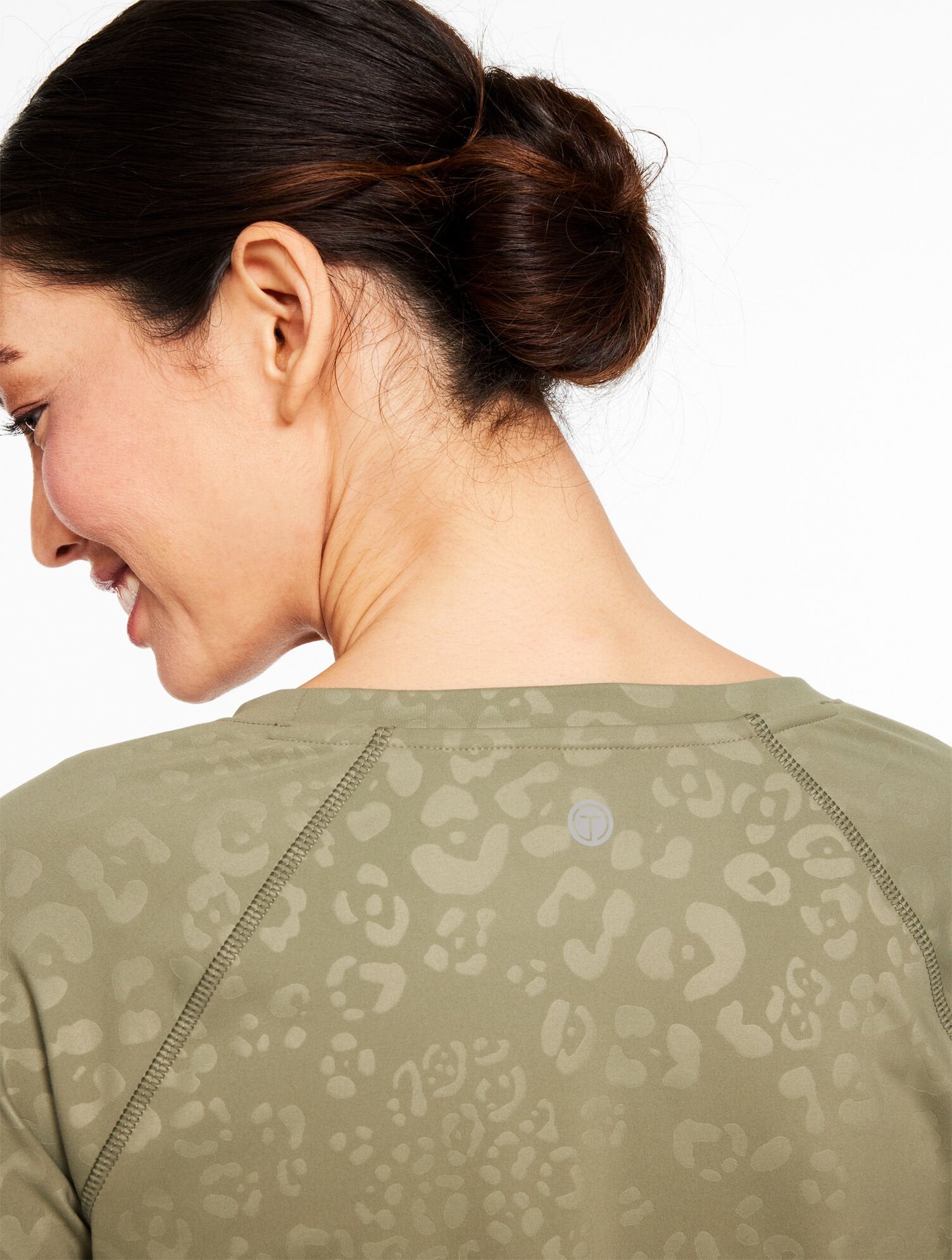 OUT & ABOUT CREWNECK TEE - SPOT ON LEOPARD | Talbots near me