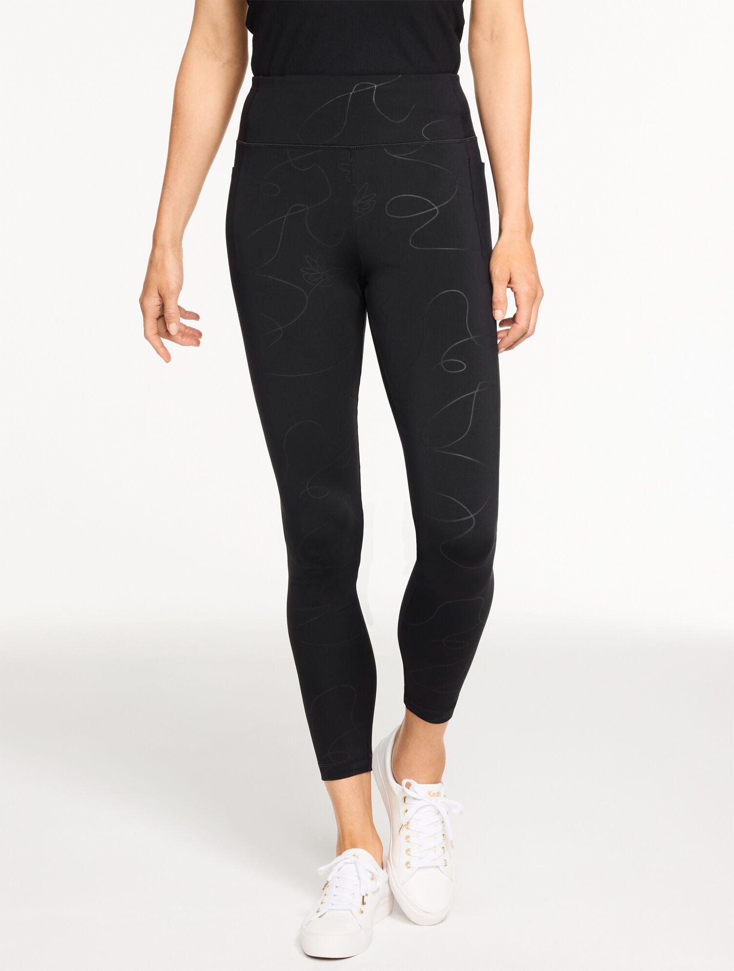 OUT & ABOUT LEGGINGS - LINEAR FLORAL | Talbots near me