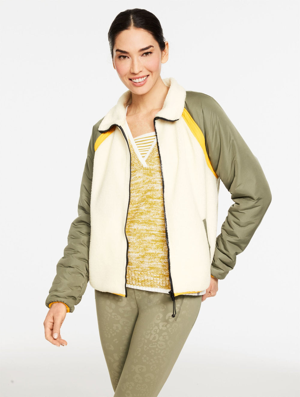 COLORBLOCK SHERPA JACKET | Talbots online