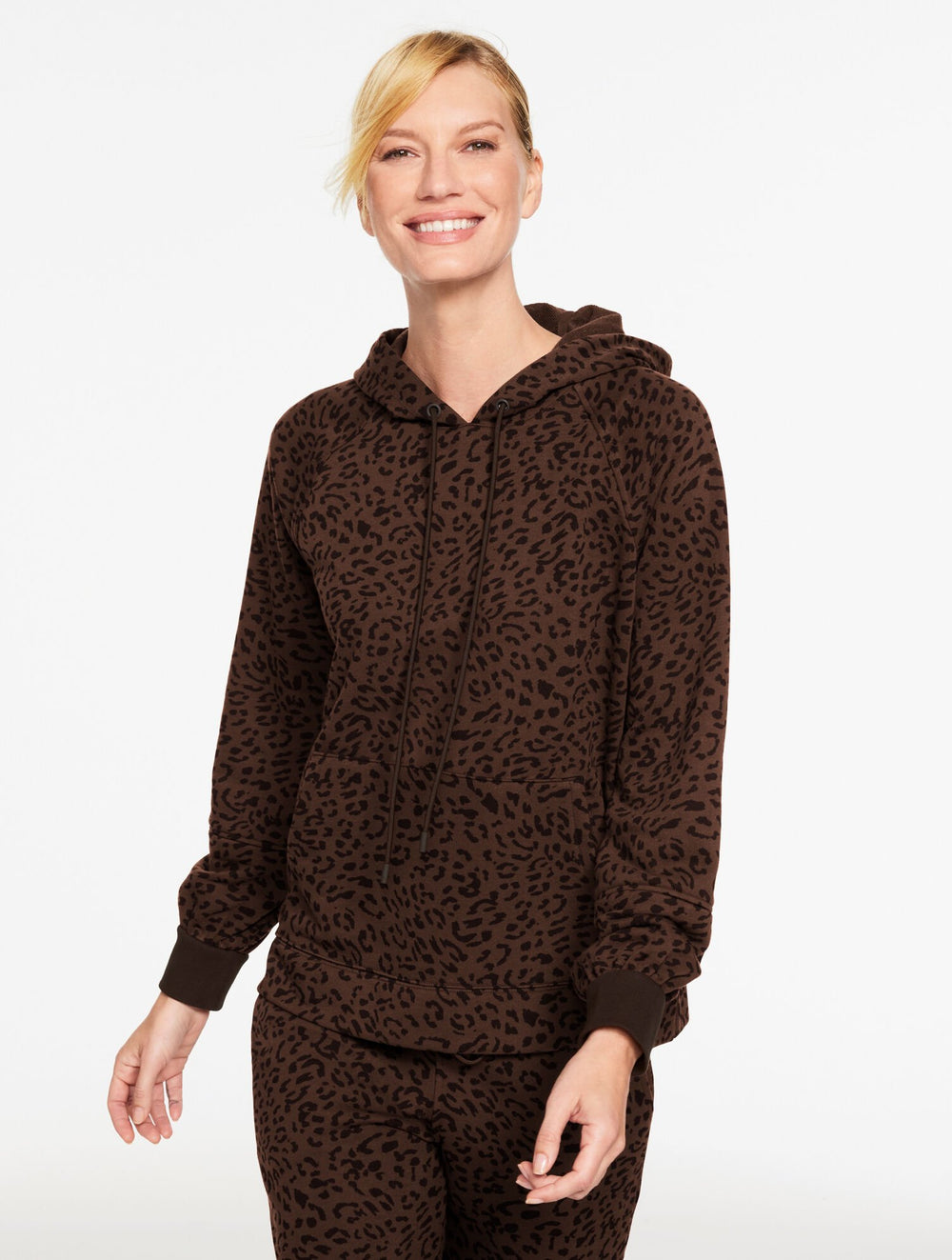 FRENCH TERRY HOODIE - TONAL CHEETAH | Talbots discount