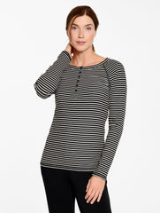 RIBBED HENLEY TEE - WIMBLEDON STRIPE | Talbots online