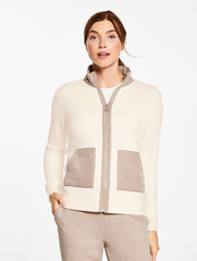 WOVEN TRIM SWEATER JACKET | Talbots discount