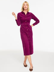 CORDUROY MIDI SHIRTDRESS | Talbots online