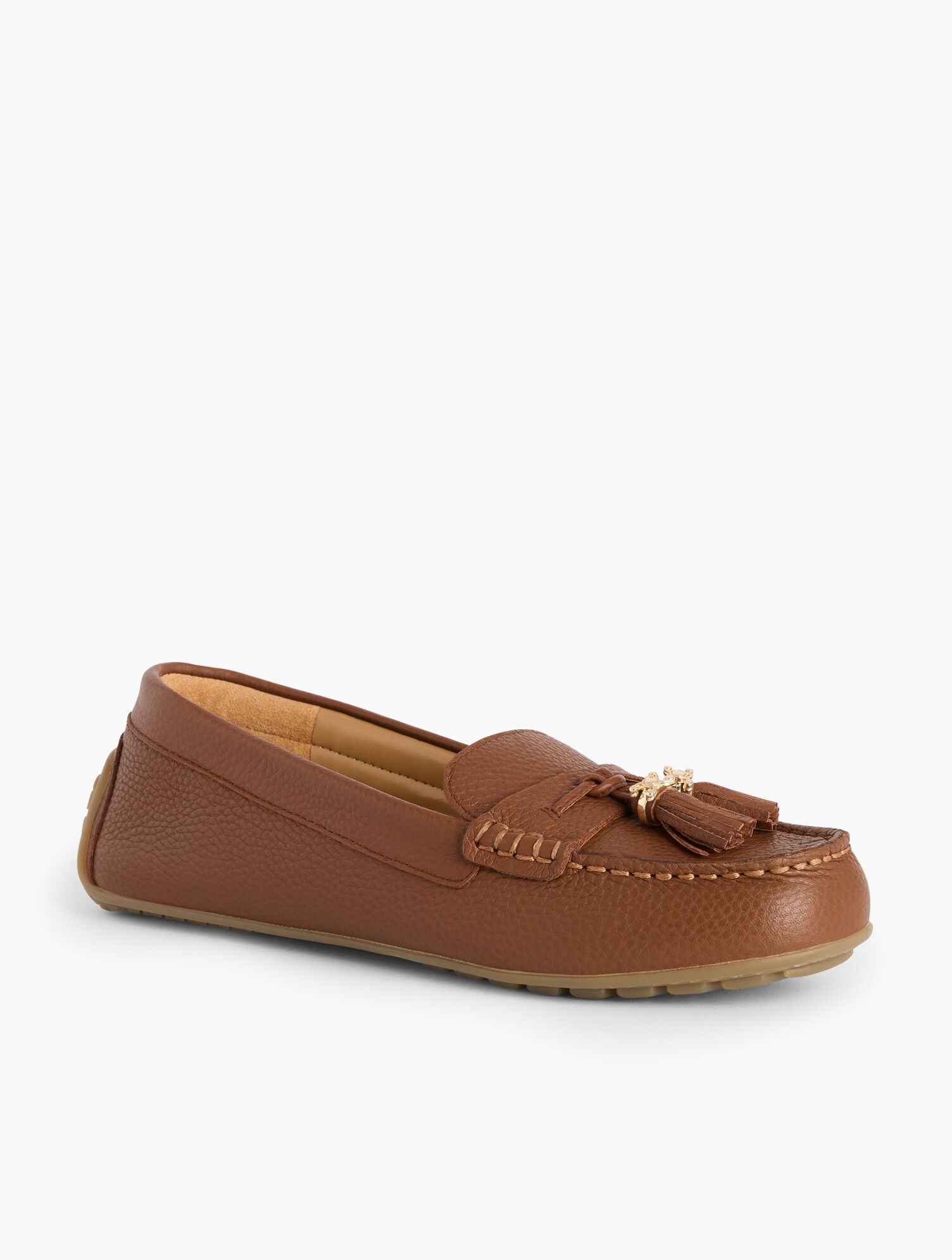 ARDEN DRIVING LOAFERS - PEBBLE LEATHER | Talbots on sale