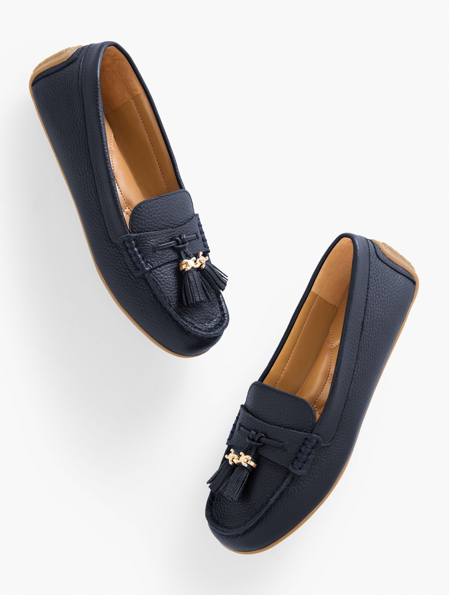 ARDEN DRIVING LOAFERS - PEBBLE LEATHER | Talbots on sale