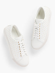 AUBREY STUDDED NAPPA SNEAKERS | Talbots sale