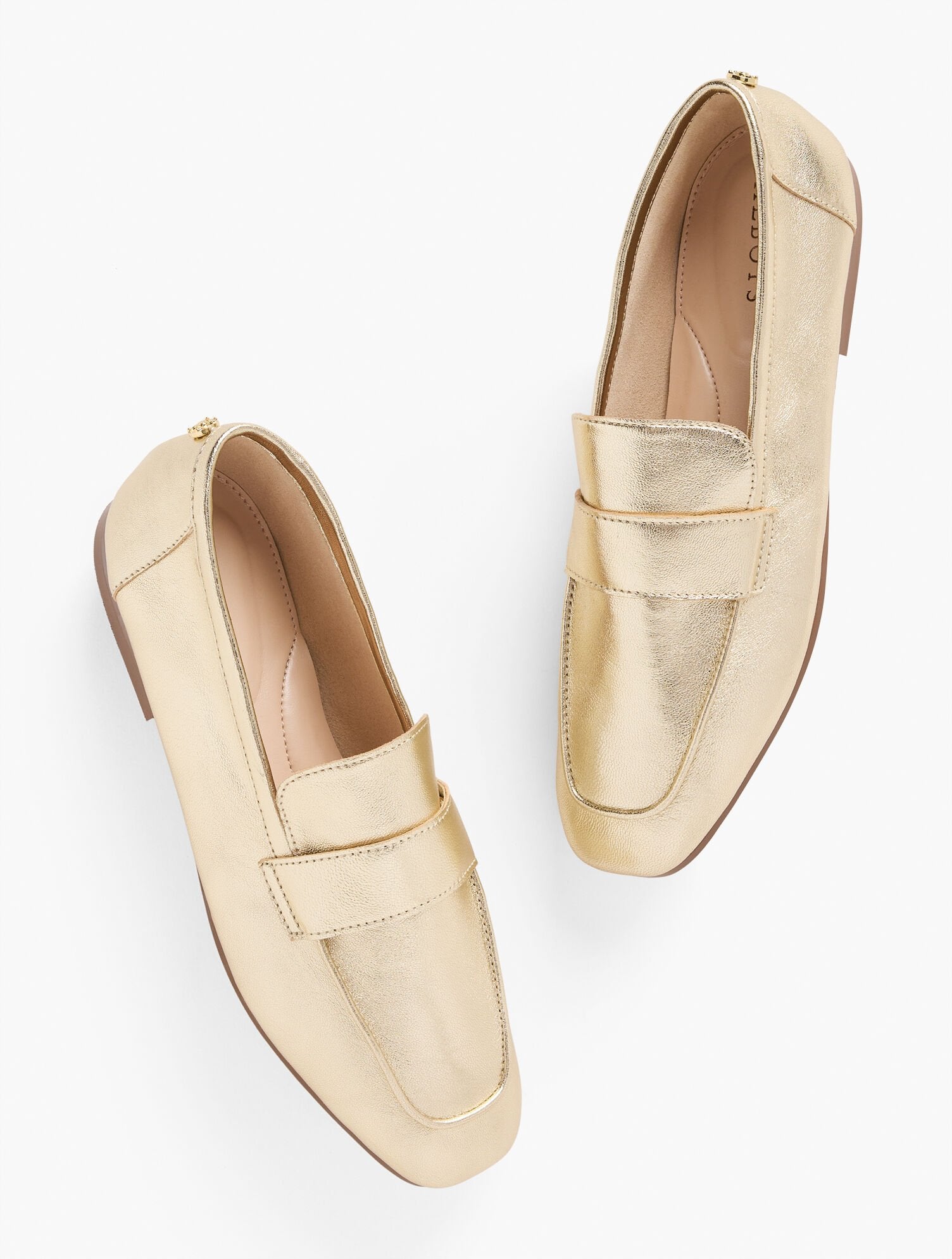 AUDREY METALLIC NAPPA LOAFERS | Talbots outlet