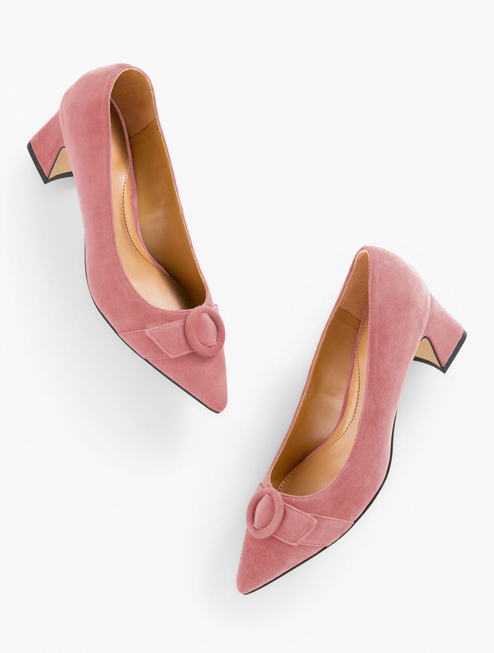 EDITH SUEDE FLARE HEEL PUMPS | Talbots outlet